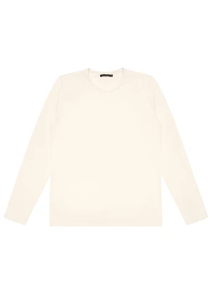 Diametro - Camiseta Manga Longa Meia Malha Bege - DIAMETRO