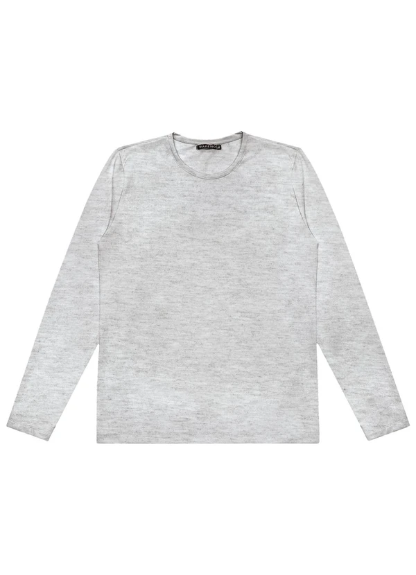 Diametro - Camiseta Manga Longa Meia Malha Cinza