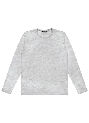 Diametro - Camiseta Manga Longa Meia Malha Cinza - DIAMETRO