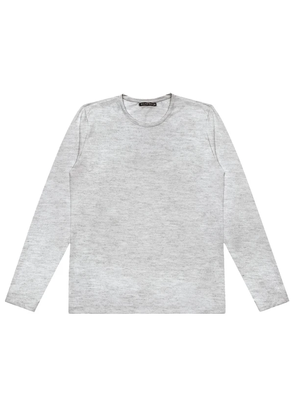 Diametro - Camiseta Manga Longa Meia Malha Cinza