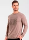 Diametro - Camiseta Manga Longa Meia Malha Marrom - variação: Marrom