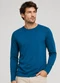Select - Camiseta Manga Longa Meia Malha Masculina Azul - variação: Azul