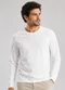 Select - Camiseta Manga Longa Meia Malha Masculina Azul - variação: Branco