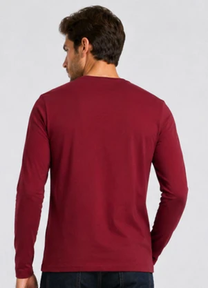 Select - Camiseta Manga Longa Meia Malha Masculina Vermelh - SELECT