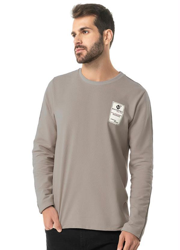 Diametro - Camiseta Manga Longa Meia Malha Strong Cinza