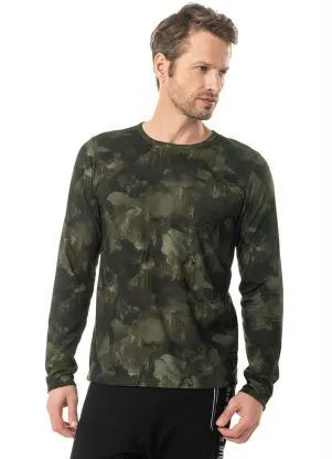 Diametro - Camiseta Manga Longa Meia Malha Verde - DIAMETRO