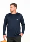 Decoy - Camiseta Manga Longa Plus Size Preto - variação: Azul