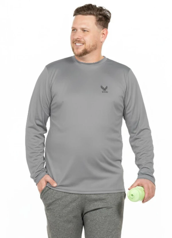 Decoy - Camiseta Manga Longa Plus Size Cinza