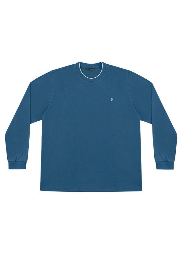 Diametro - Camiseta Manga Longa Plus Size Masculina Azul