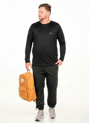 Decoy - Camiseta Manga Longa Plus Size Preto - DECOY
