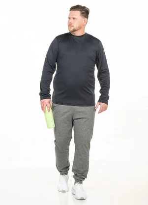 Decoy - Camiseta Manga Longa Plus Size Preto - DECOY