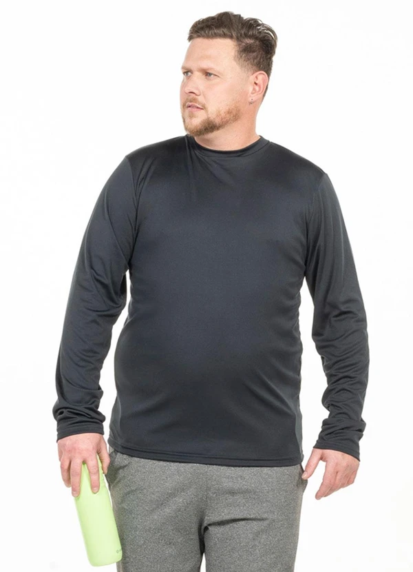 Decoy - Camiseta Manga Longa Plus Size Preto