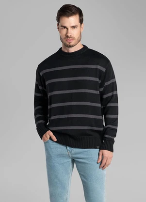 Aurus - Camiseta Manga Longa Tricot Preto - AURUS