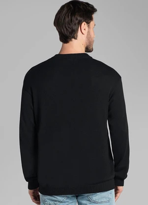 Aurus - Camiseta Manga Longa Tricot Preto - AURUS