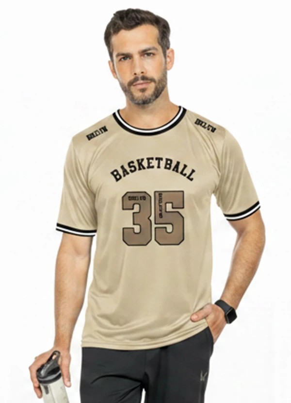 Cobertura - Camiseta Masculina Basketball Cinza