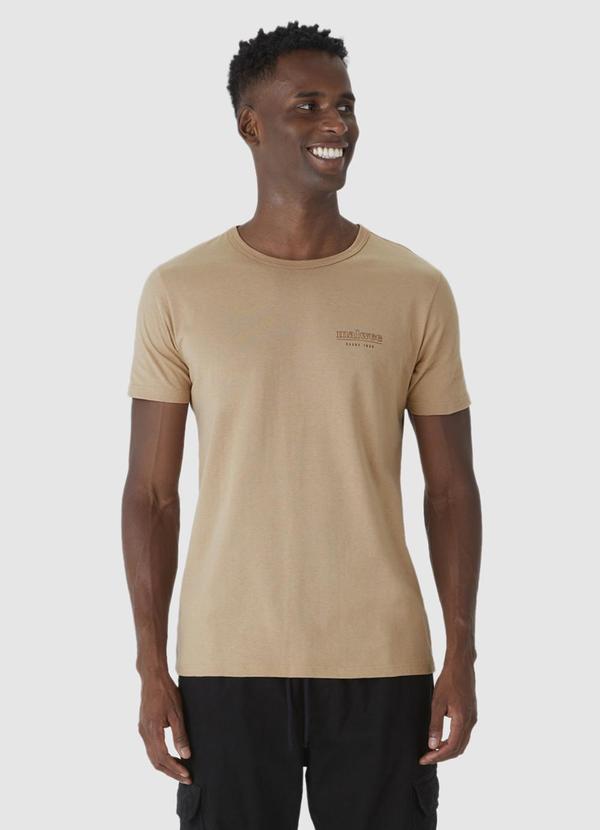 Malwee - Camiseta Masculina Desde 1968 Bege