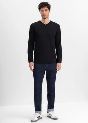 Essendi - Camiseta Masculina em Malha Preto - ESSENDI