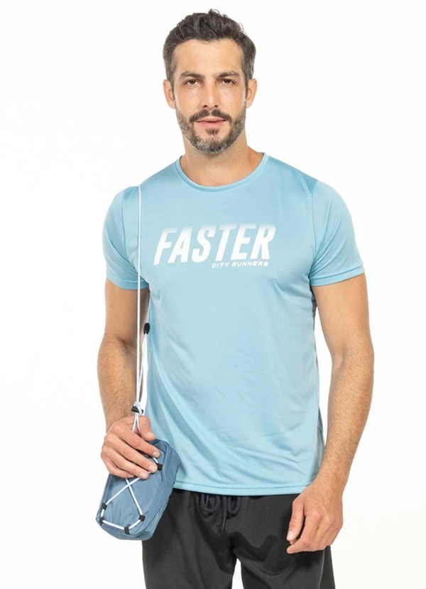 Cobertura - Camiseta Masculina Manga Curta Azul
