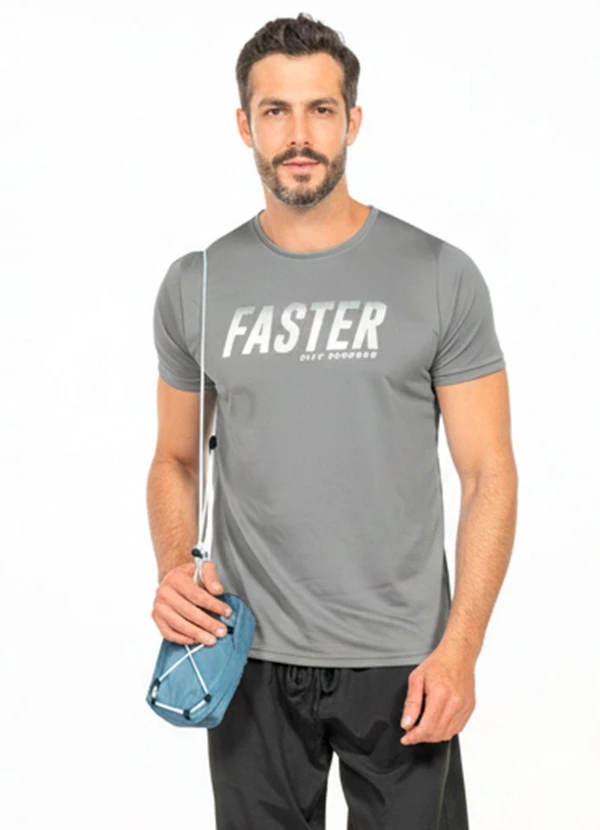 Cobertura - Camiseta Masculina Manga Curta Cinza
