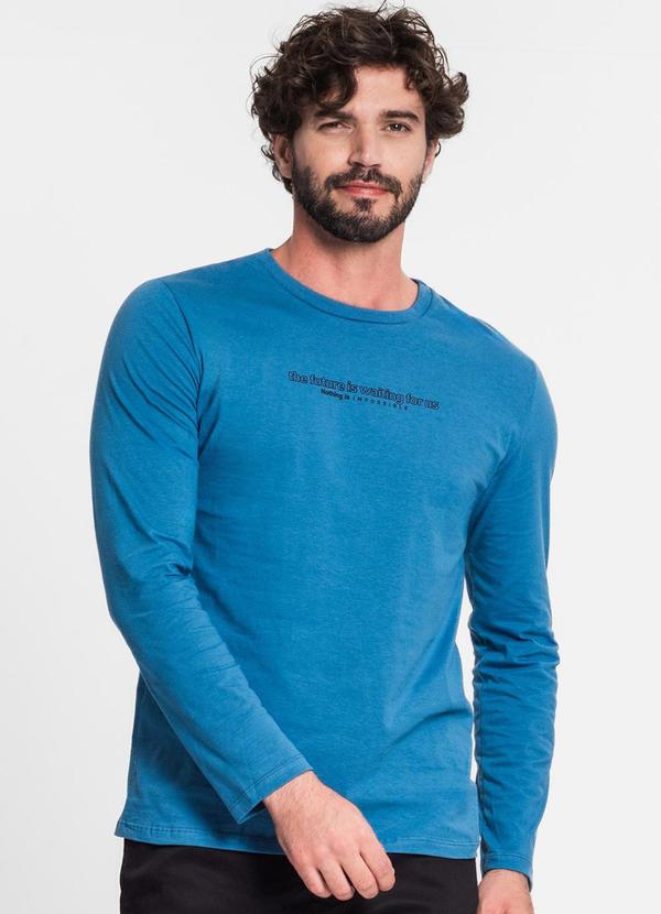 Diametro - Camiseta Masculina Manga Longa Azul 1