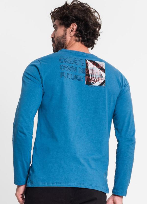 Diametro - Camiseta Masculina Manga Longa Azul 2