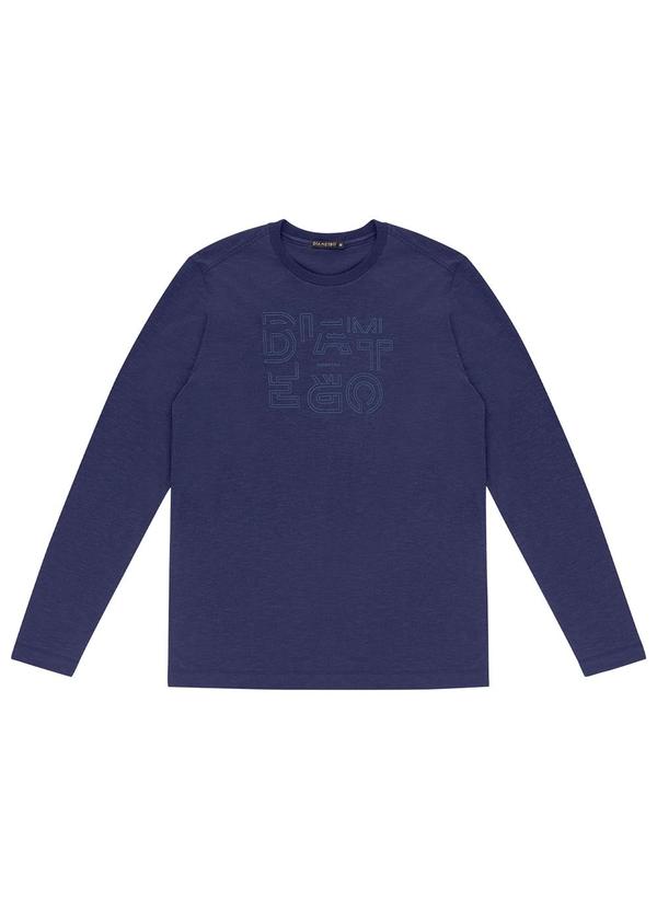 Diametro - Camiseta Masculina Manga Longa Azul