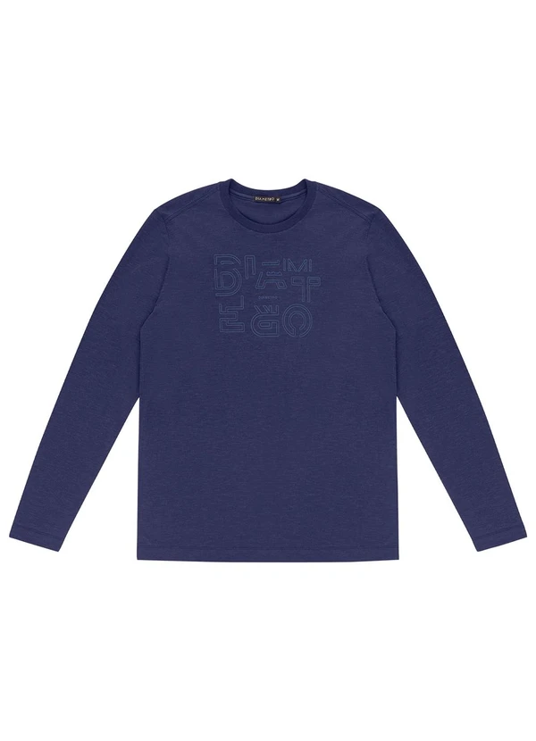 Diametro - Camiseta Masculina Manga Longa Azul
