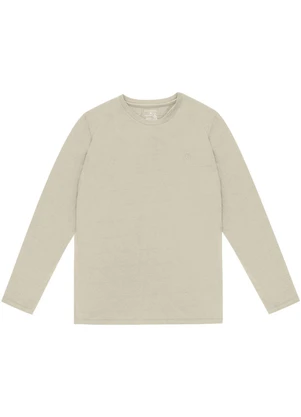 Diametro - Camiseta Masculina Manga Longa Básica Bege - DIAMETRO