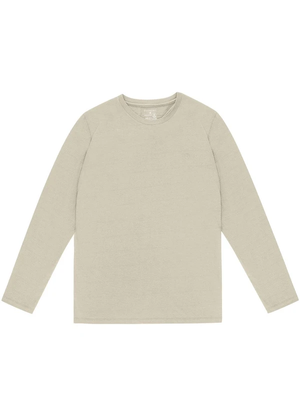 Diametro - Camiseta Masculina Manga Longa Básica Bege