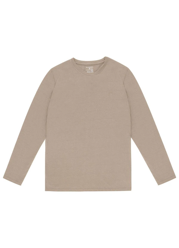 Diametro - Camiseta Masculina Manga Longa Básica Marrom