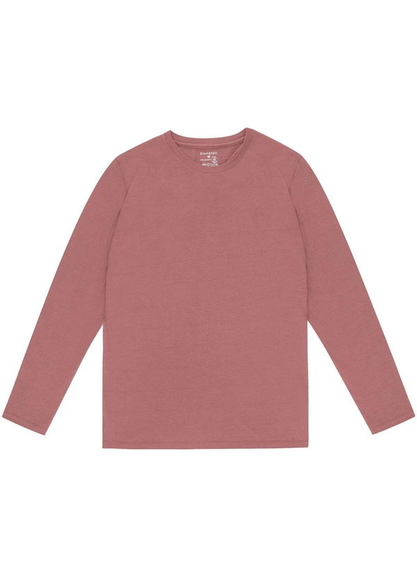 Diametro - Camiseta Masculina Manga Longa Básica Rosa