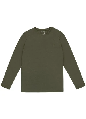 Diametro - Camiseta Masculina Manga Longa Básica Verde - DIAMETRO