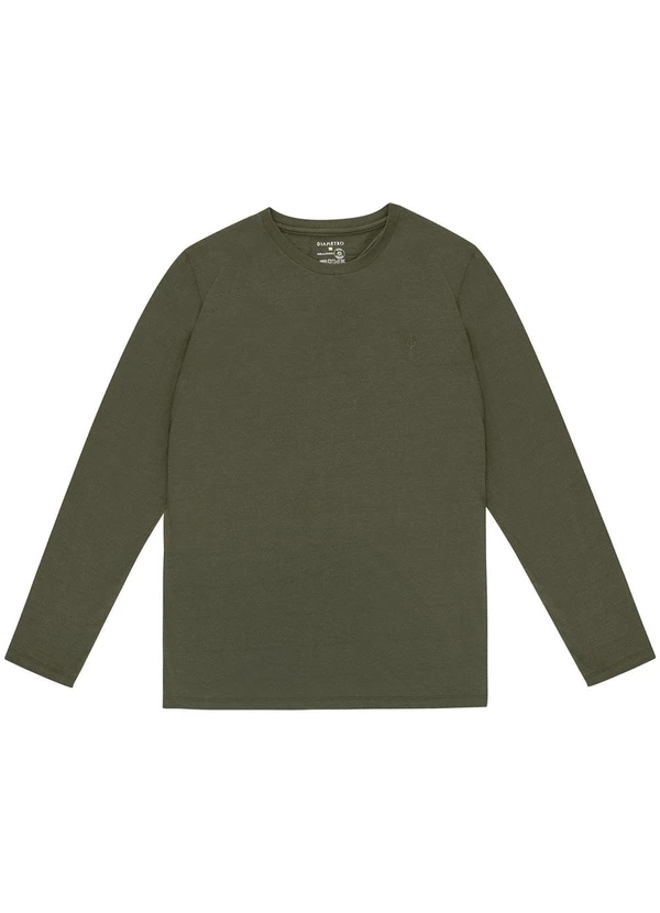 Diametro - Camiseta Masculina Manga Longa Básica Verde