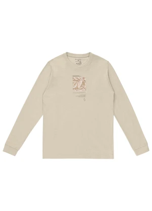 Diametro - Camiseta Masculina Manga Longa Bege - DIAMETRO