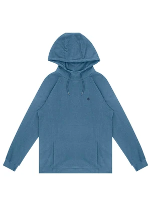 Diametro - Camiseta Masculina Manga Longa com Capuz Azul - DIAMETRO