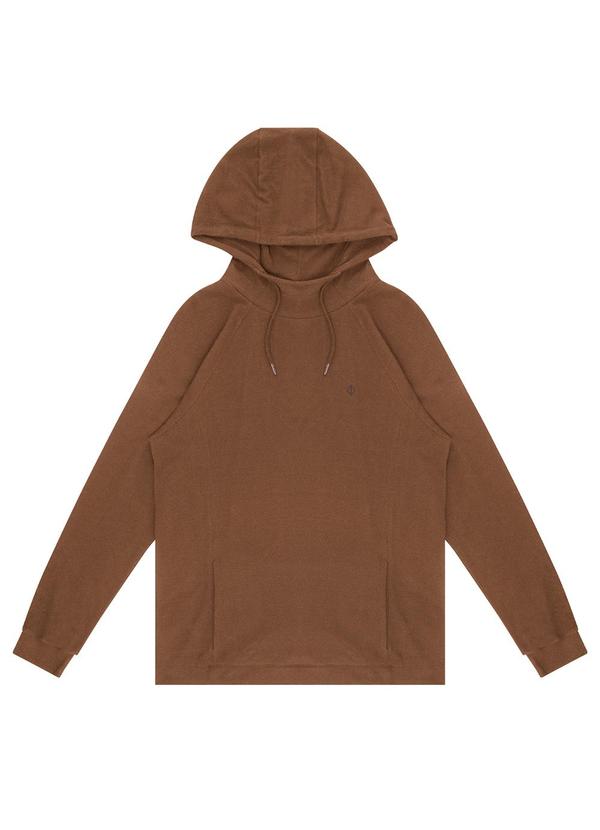 Diametro - Camiseta Masculina Manga Longa com Capuz Marrom