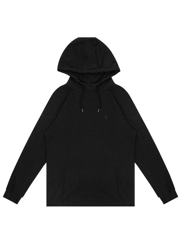 Diametro - Camiseta Masculina Manga Longa com Capuz Preto