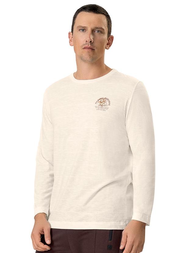 Diametro - Camiseta Masculina Manga Longa Flamê Bege