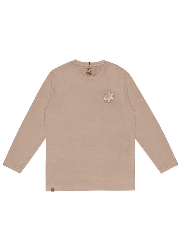 Diametro - Camiseta Masculina Manga Longa Flamê Marrom