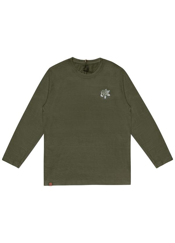 Diametro - Camiseta Masculina Manga Longa Flamê Verde