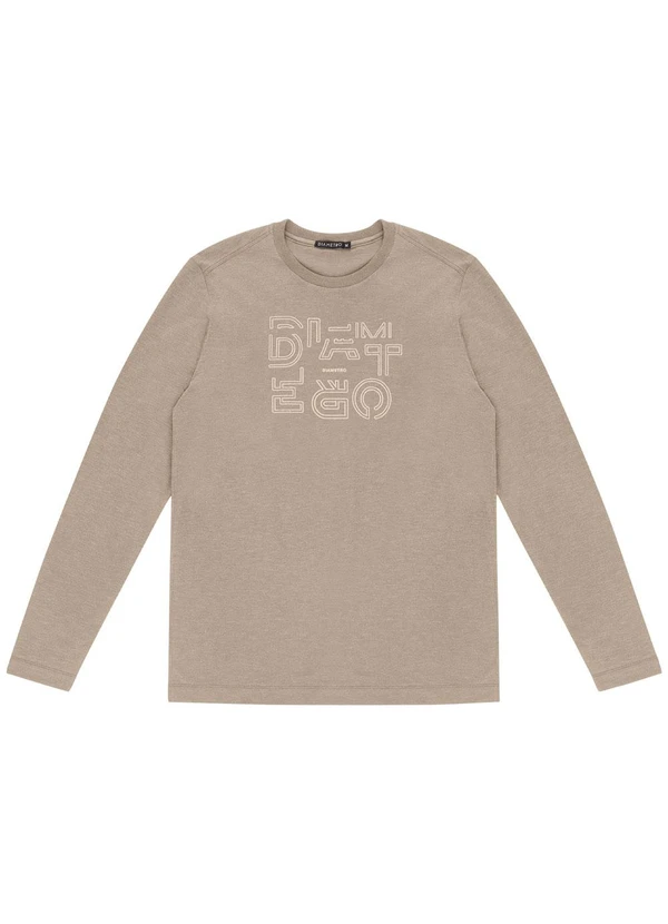 Diametro - Camiseta Masculina Manga Longa Marrom