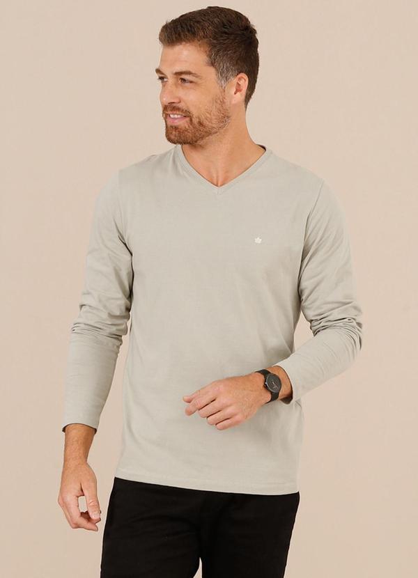 Seeder - Camiseta Masculina Manga Longa Meia Malha Cinza 3