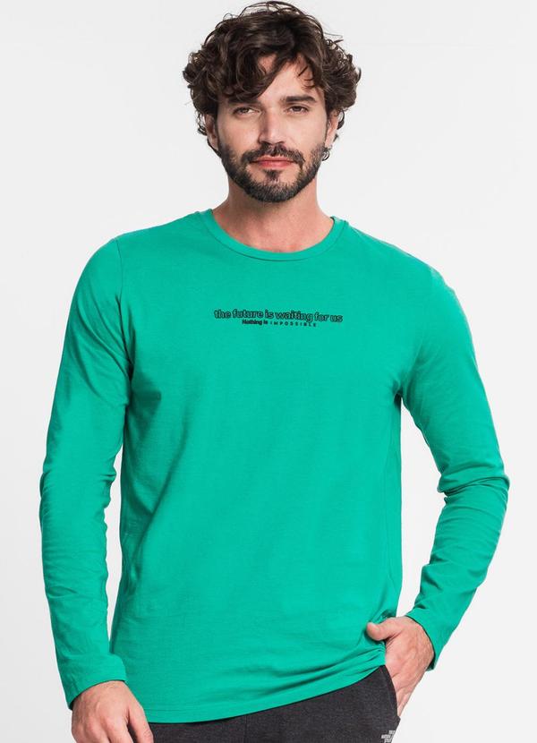Diametro - Camiseta Masculina Manga Longa Verde