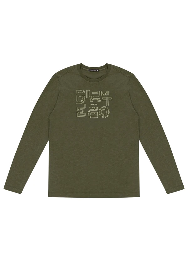 Diametro - Camiseta Masculina Manga Longa Verde