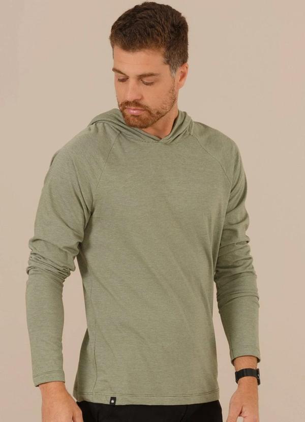 Seeder - Camiseta Masculina Meia Malhas Listrada Slim Fit Verde