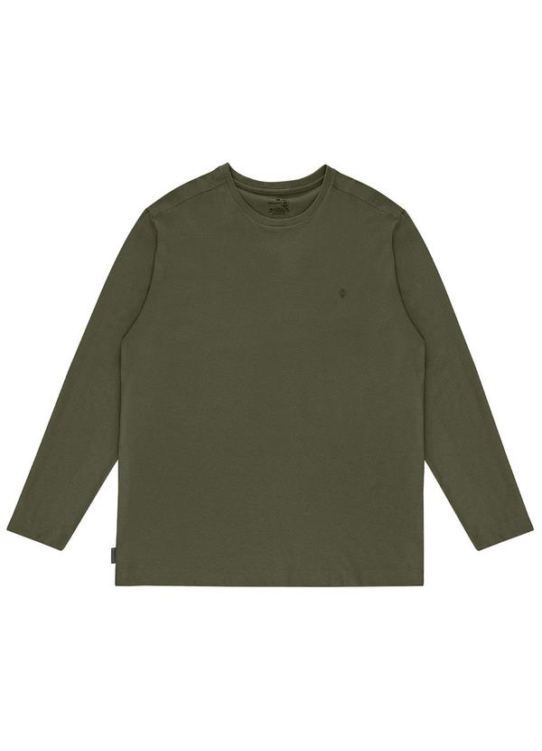 Diametro - Camiseta Masculina Plus Size Manga Longa Verde