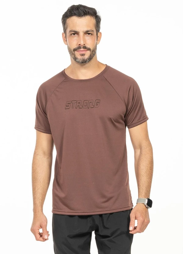 Cobertura - Camiseta Masculina Strong New Marrom