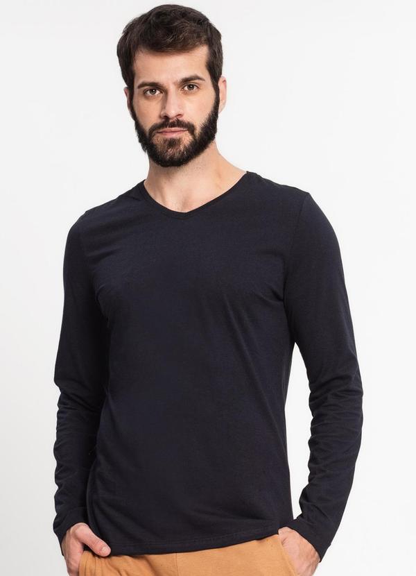 Rovitex - Camiseta Meia Malha Básica Kohmar Preto