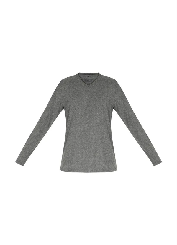 Basicamente - Camiseta Mescla Escuro Gola V Basicamente 5