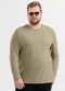 Exco - Camiseta Plus em Algodão Marrom Claro - variação: Marrom Claro